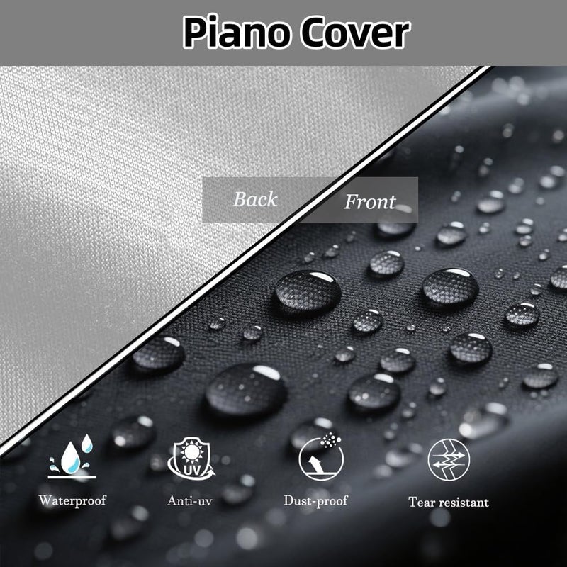 INTOMYTH 61 Keys Piano Keyboard Dust Cover, Water Proof, Digital Electronic Piano Keyboard Covers, Premium Surface Protect Your Music Piano Essential Accessories - Image 3